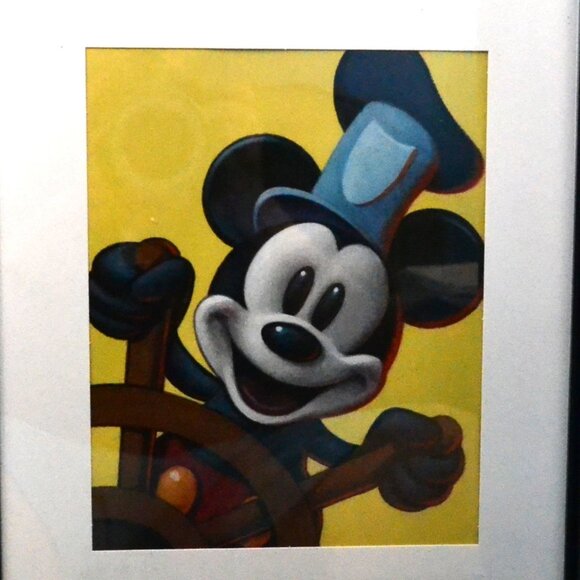 Pair Of Disney Character Prints Mickey Mouse Goofy Pluto 11 x 14 Matted Decor